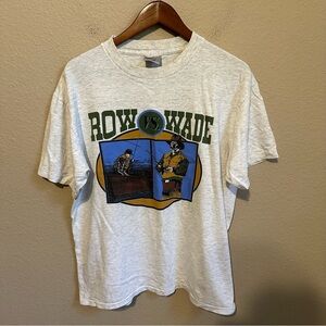 Vintage 90s Row vs. Wade Single Stitch Parody T-Shirt